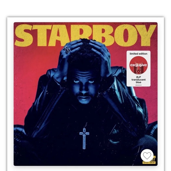 NEW THE WEEKND STARBOY TARGET EXCLUSIVE TRANSLUCENT BLUE  (2LP) VINYL RECORD - Picture 2 of 5